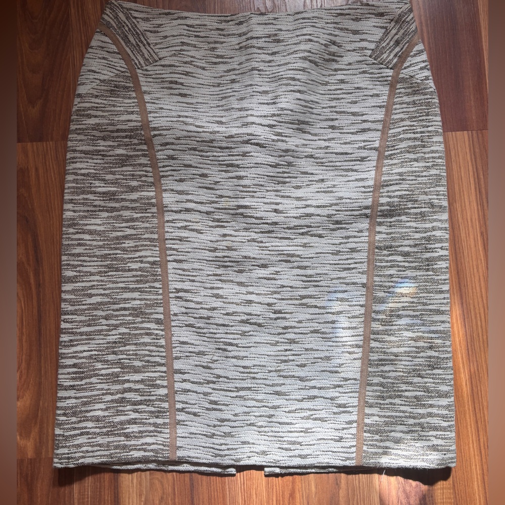 Lafayette 148 New York Cream and Brown Skirt